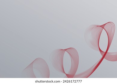 Detailed close-up of a vibrant red ribbon laid on a pristine white background