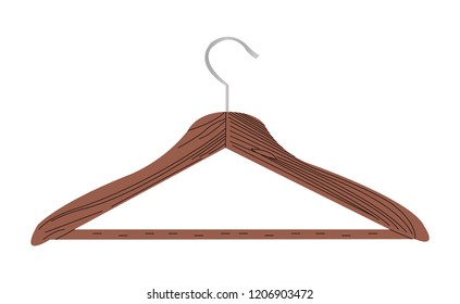 Detailed coat hanger illustration, isolated on white
