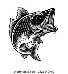 Detailed Cod Fish Design for Fishing Logo