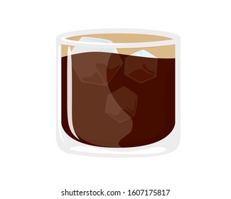 Detailed Cold Brew Together with Glass Illustration