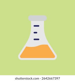 Detailed color version of lab beaker for school graphics.