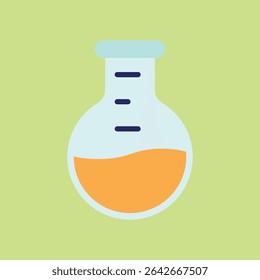 Detailed color version of lab beaker for school graphics.