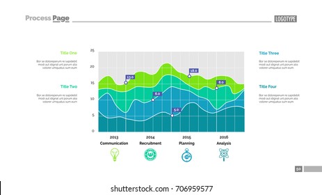 Detailed colorful graph slide template