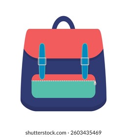 Detailed Colorful School Backpack for Kids