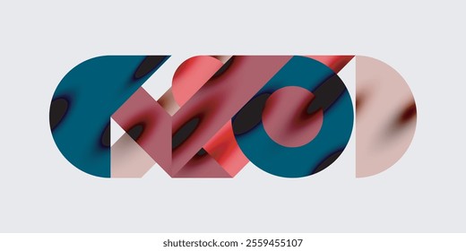Detailed composition of circles, semicircles, and triangles with glossy effects and smooth gradients. A sleek and modern vector design for creative and tech-inspired projects