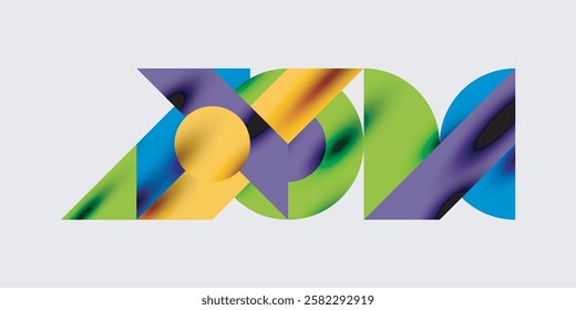 Detailed composition of circles, semicircles, and triangles with glossy effects and smooth gradients. A sleek and modern vector design for creative and tech-inspired projects