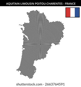 Detailed concentric map showing Aquitaine Limousin region