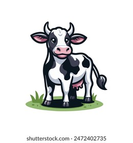 Detailed Cow Vector Graphic Design