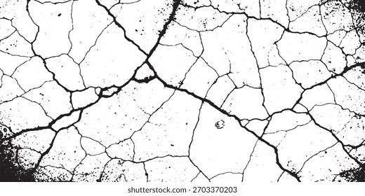 Vector detallado de la textura del crujido: Grunge, angustiado, áspero