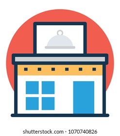 
A detailed creative design of a restaurant’s vector icon
