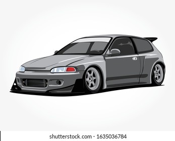 Detailed Custom Car Cartoon Vector Illustration Stock Vector (Royalty ...