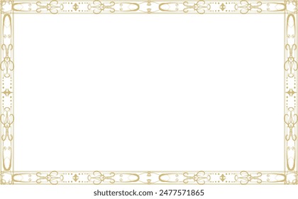 Detailed decoration gold frame background material