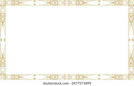 Detailed decoration gold frame background material
