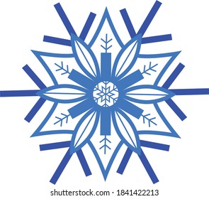 Detailed decorative illustration of perfect winter snow flake ornamental design. Illustrator eps vector graphic.
