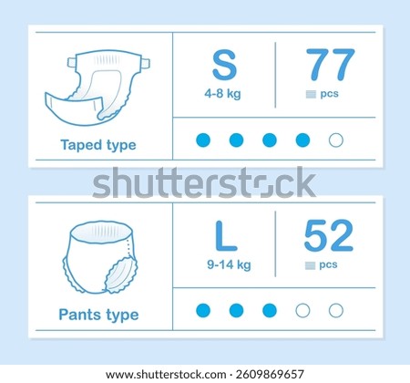 Detailed description diaper icon. The outline icons are well scalable and editable. Contrasting vector elements are good for different backgrounds. EPS10.	