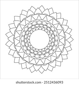 The detailed design creates a mesmerizing and calming visual experience. Perfect for colouring, printing, or digital use. 