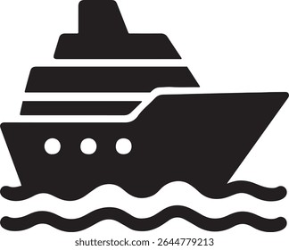 A detailed design of a cruise ship, rendered in vibrant colors. The image showcases the vessel's features and is suitable for travel brochures, websites, or other promotional materials.