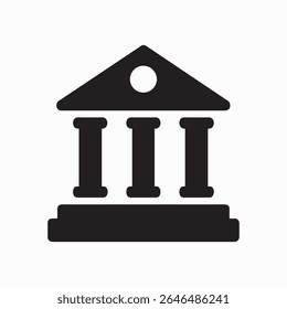 A detailed design depicting a courthouse building. 