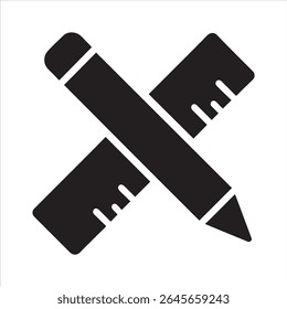 A detailed design featuring a pencil and a ruler