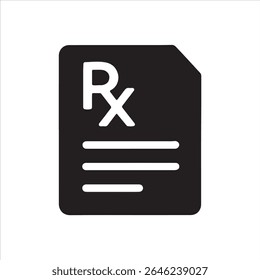 Um design detalhado com uma prescrição, provavelmente incluindo texto e elementos gráficos. 