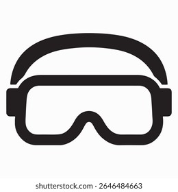 A detailed design featuring safety goggles. 