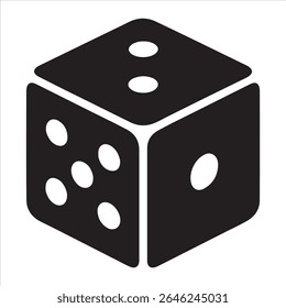 A detailed design featuring a single image of dice. 