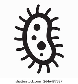 A detailed design featuring various bacteria