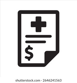 A detailed design of a medical bill, featuring a clean and professional aesthetic. 