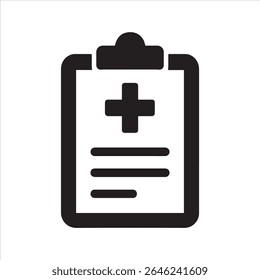 A detailed design of a medical clipboard, rendered in full color with a high level of detail. 