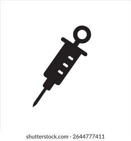 A detailed design of a veterinarian's syringe, rendered in full color with a high level of precision. The image is suitable for medical, veterinary, or healthcare related projects.