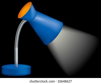Detailed Desk Lamp casts light