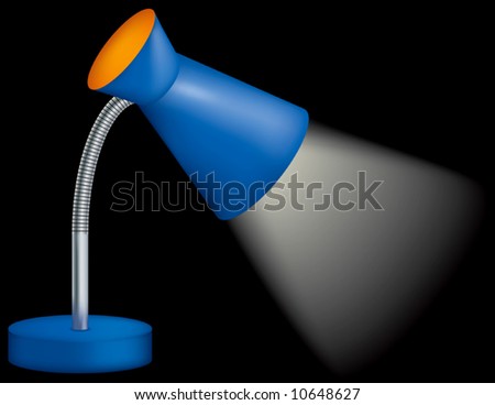 Detailed Desk Lamp casts light