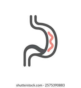 Detailed Diagram of Esophagus Anatomy Icon