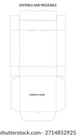 Detailliertes Stempellinienlayout für kundenspezifische Verpackungen und Produktkastenerstellung