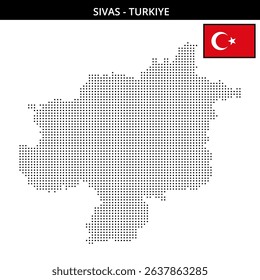 Detailed digital map of Sivas Turkey showcased