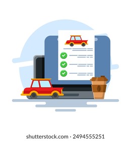 Detailed documents of online car sales registration inspection history, digital legal inspection expertise deal reports approved and rejected on the internet, purchase or rental claims.