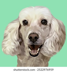 Detailed dog illustration in vector art style