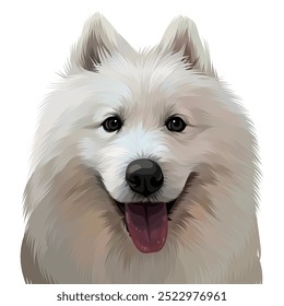 Detailed dog illustration in vector art style