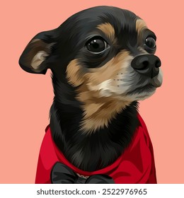 Detailed dog illustration in vector art style