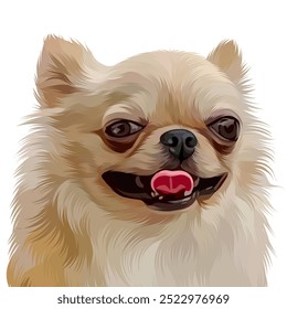 Detailed dog illustration in vector art style