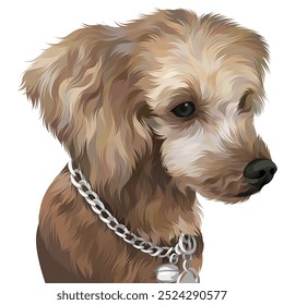Detailed dog illustration in vector art style