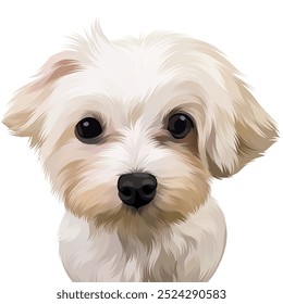 Ilustración detallada del perro en estilo del Arte vectorial