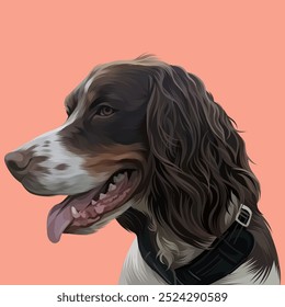 Detailed dog illustration in vector art style