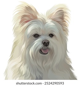 Detailed dog illustration in vector art style
