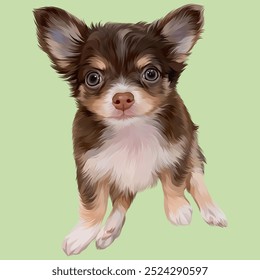 Detailed dog illustration in vector art style