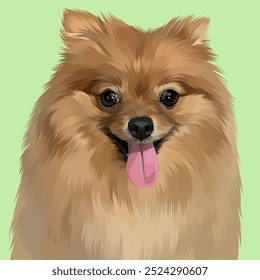 Detailed dog illustration in vector art style