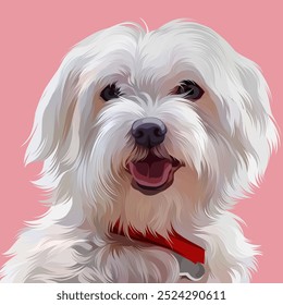 Ilustración detallada del perro en estilo del Arte vectorial