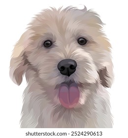 Detailed dog illustration in vector art style