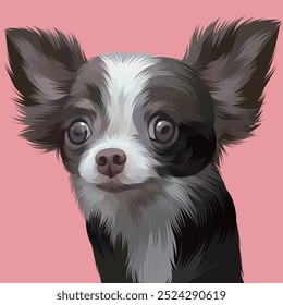 Detailed dog illustration in vector art style