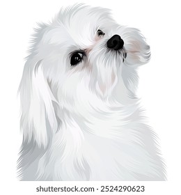 Detailed dog illustration in vector art style